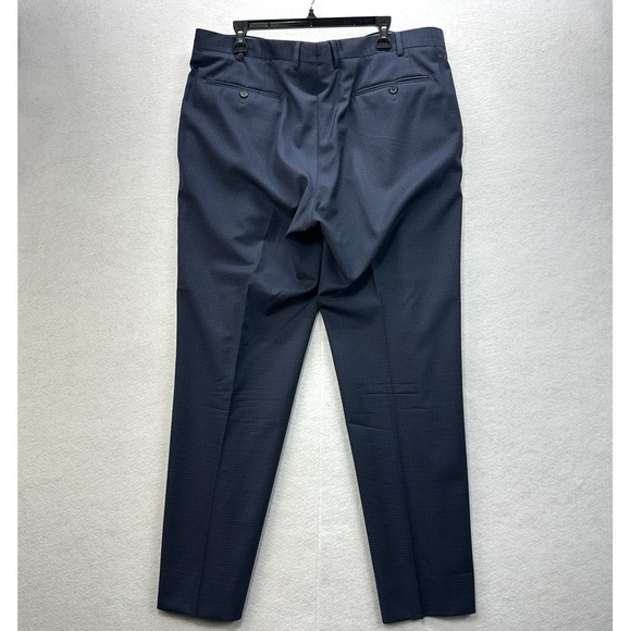 Santorelli Romeo Dress Pants 40x31 Lot of 2 Brown/Blue 100% Wool Italy - Picture 6 of 16